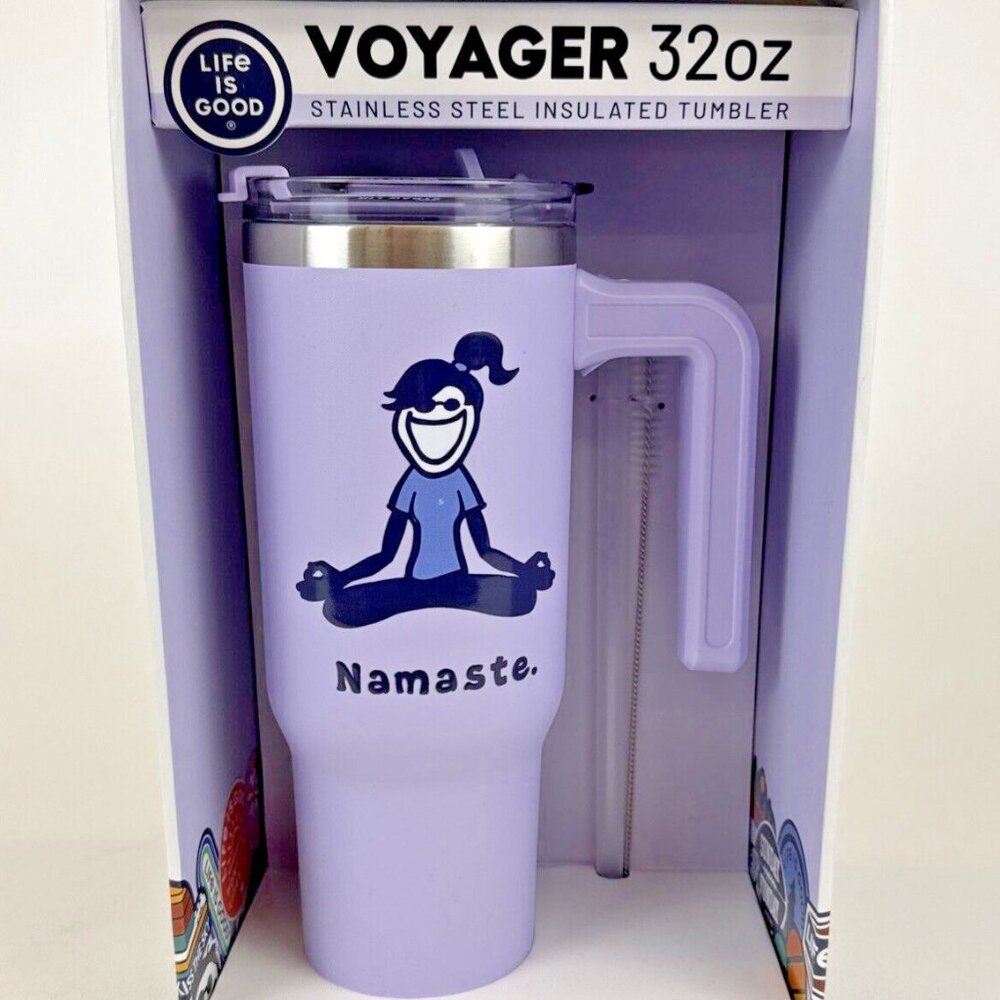Life is Good Voyager 32 oz Namaste Tumbler